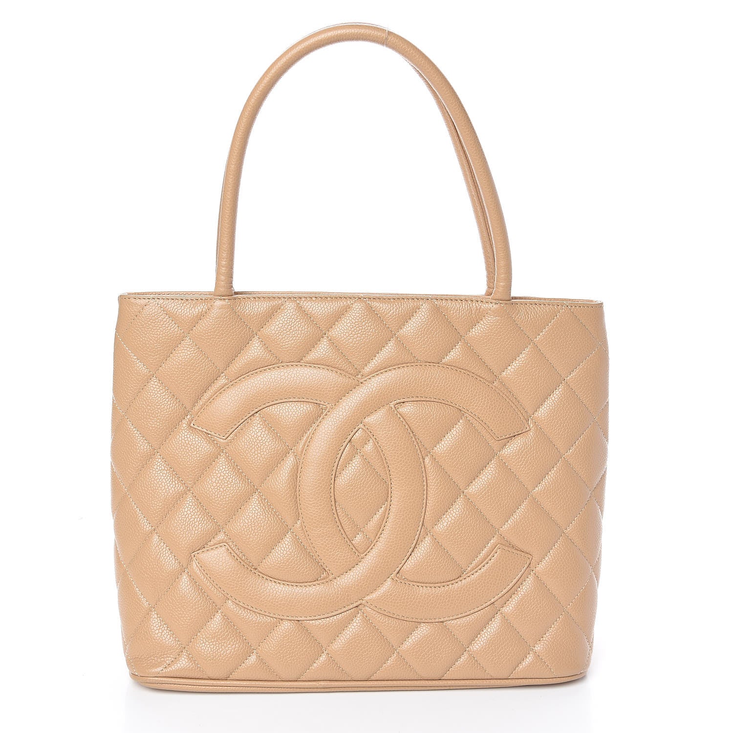 Chanel Caviar Quilted Medallion Tote Beige 1 of 10