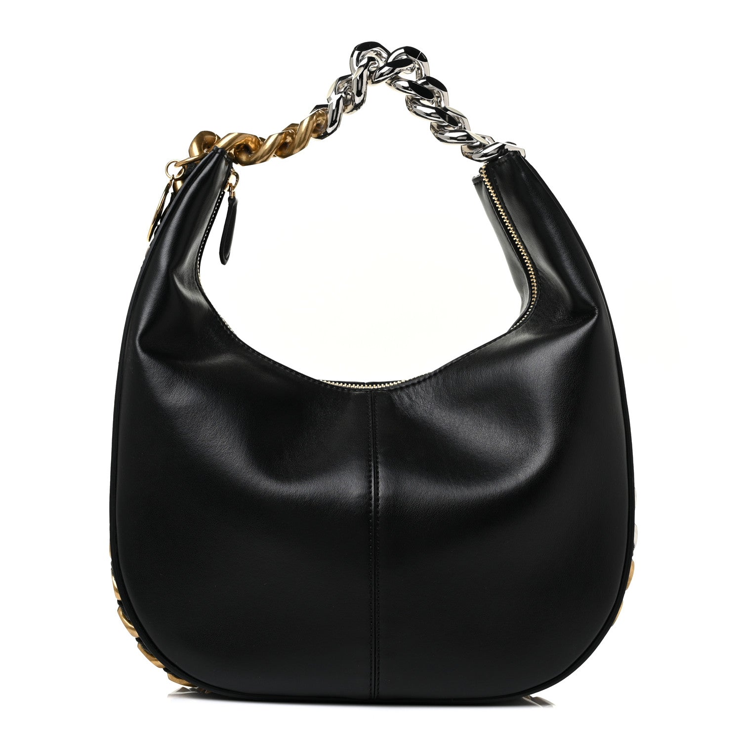Stella McCartney Eco Alter Nappa Frayme Small Zipit Shoulder Bag Black 1 of 11