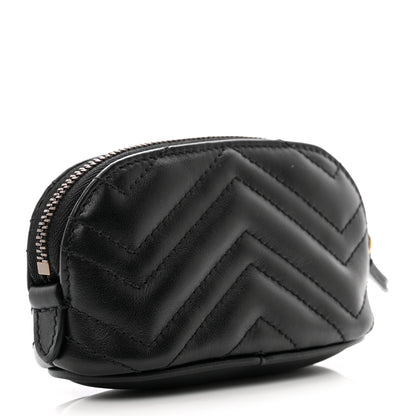 Gucci Calfskin Matelasse GG Marmont Key Pouch Black 3 of 8