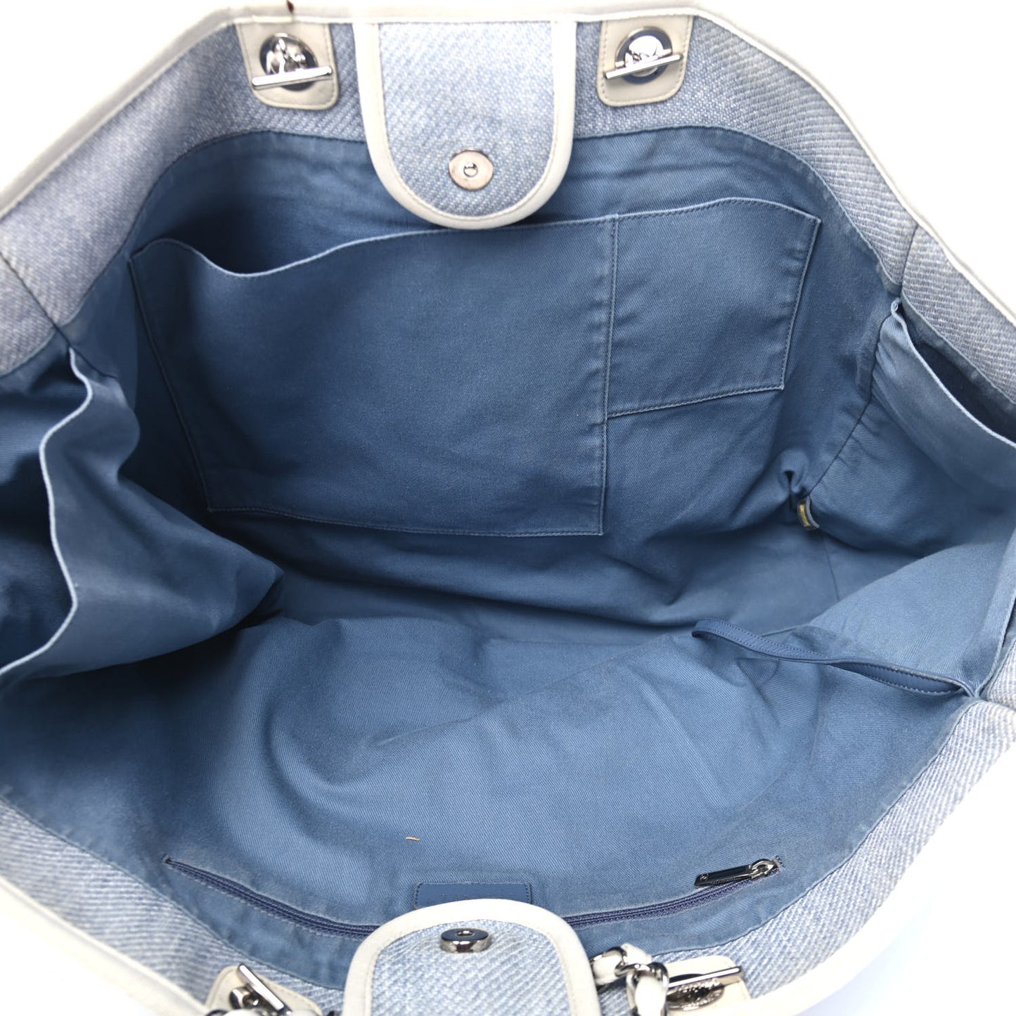Canvas Large Deauville Tote Light Blue