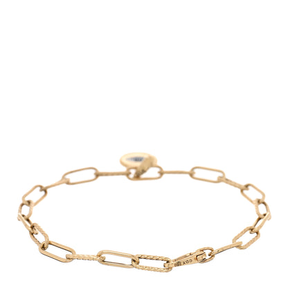 David Yurman 18K Yellow Gold Blue Sapphire Diamond Evil Eye Amulet 4mm Madison Chain Bracelet 2 of 3