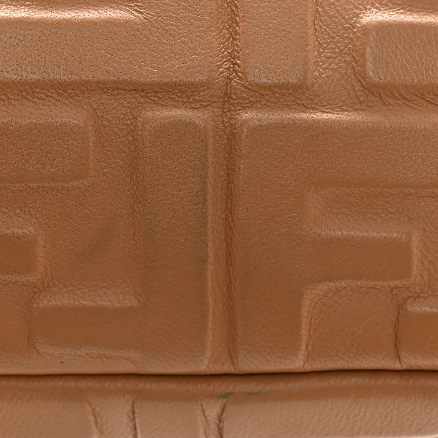 Fendi Nappa FF 1974 Embossed Baguette Miele Scuro 19 of 21