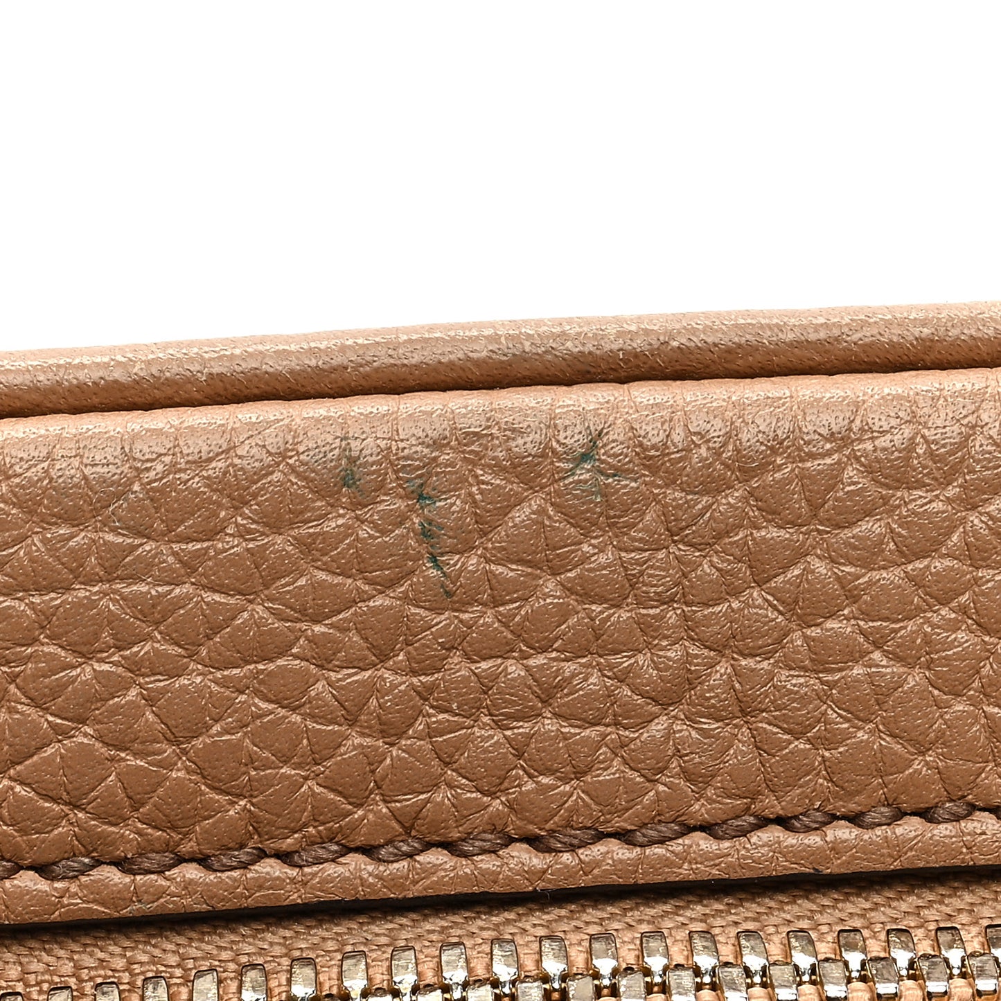 Pebbled Calfskin Small Soho Disco Bag Camelia