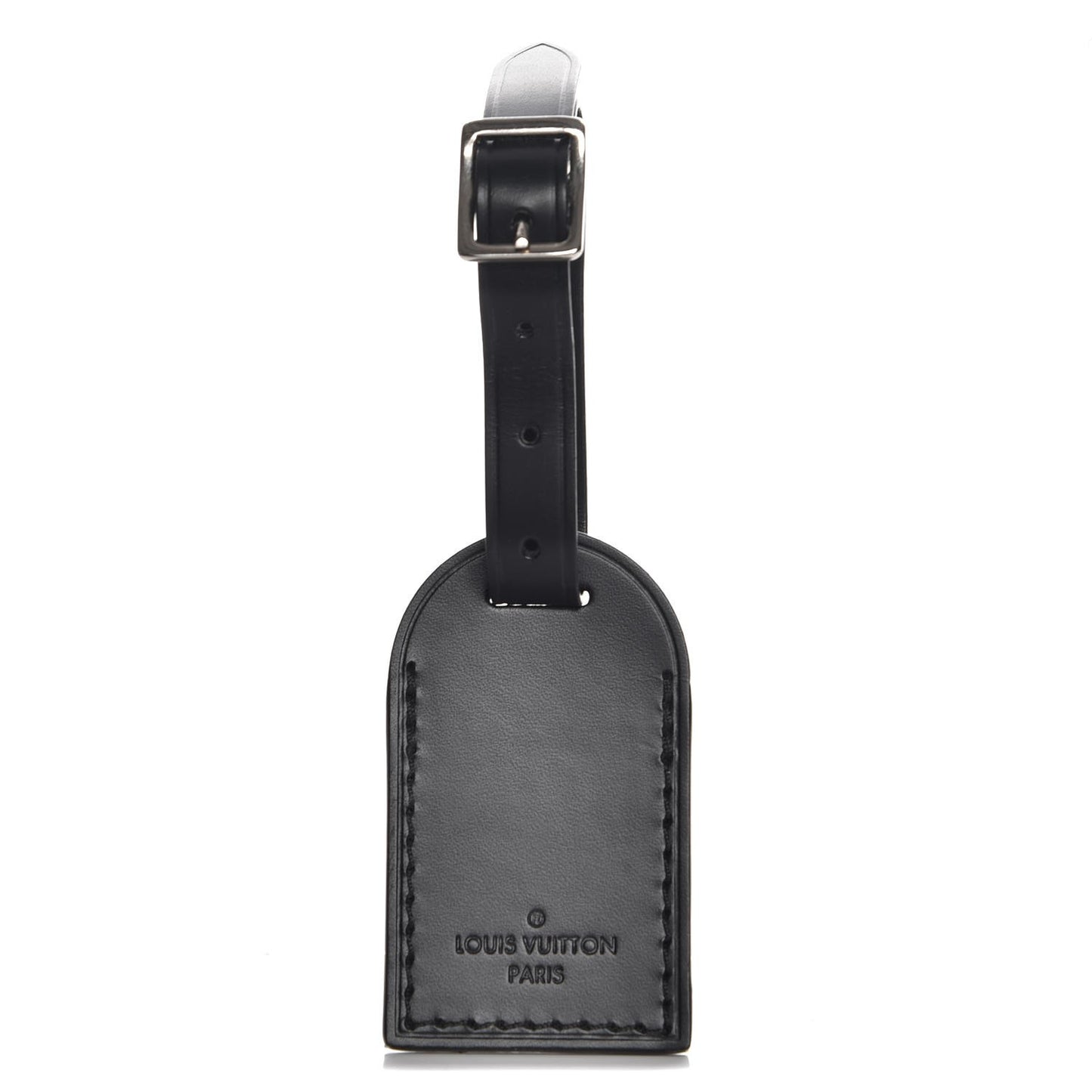 Calfskin Small Luggage Tag Black