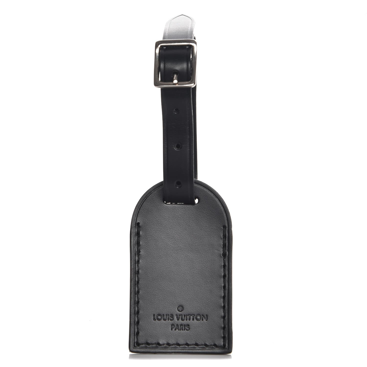 Louis Vuitton Calfskin Small Luggage Tag Black 1 of 2