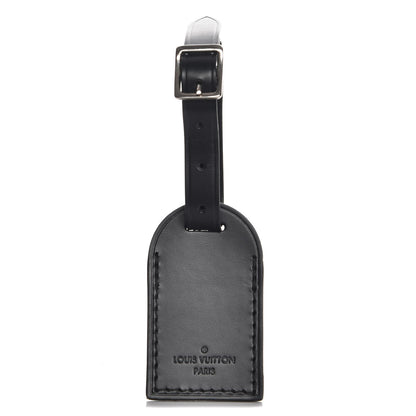 Louis Vuitton Calfskin Small Luggage Tag Black 1 of 2