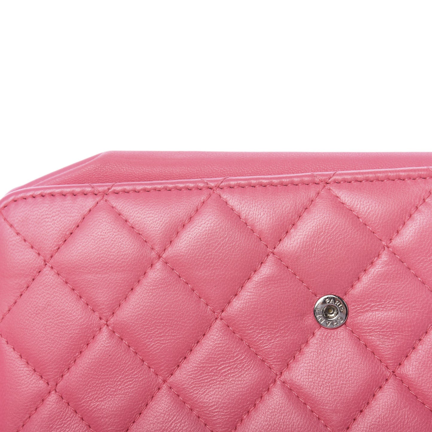 Lambskin Quilted Boy Wallet On Chain WOC Pink