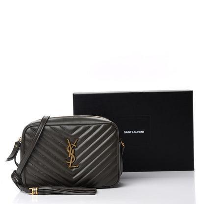 Saint Laurent Calfskin Matelasse Monogram Lou Camera Bag Green 11 of 11