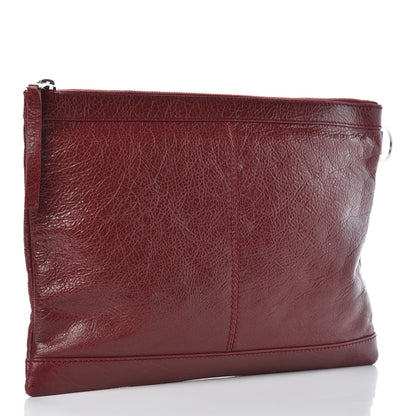 Balenciaga Agneau Arena Classic Hardware Medium Clip Rouge Grenat 3 of 7