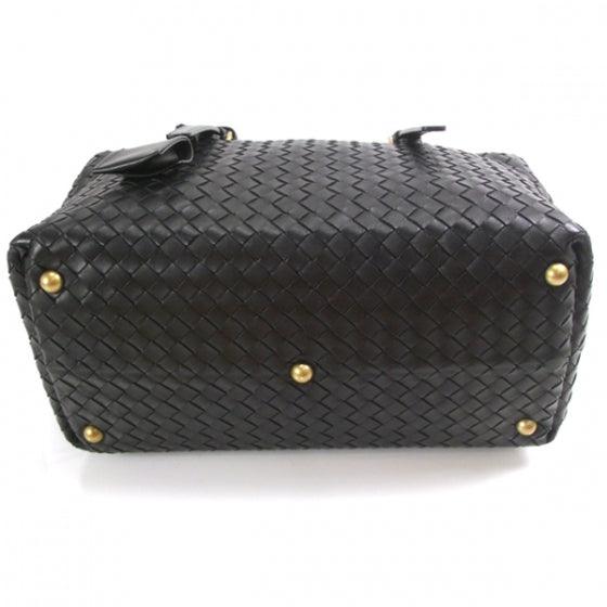 Woven Leather Doctor Bag Nero