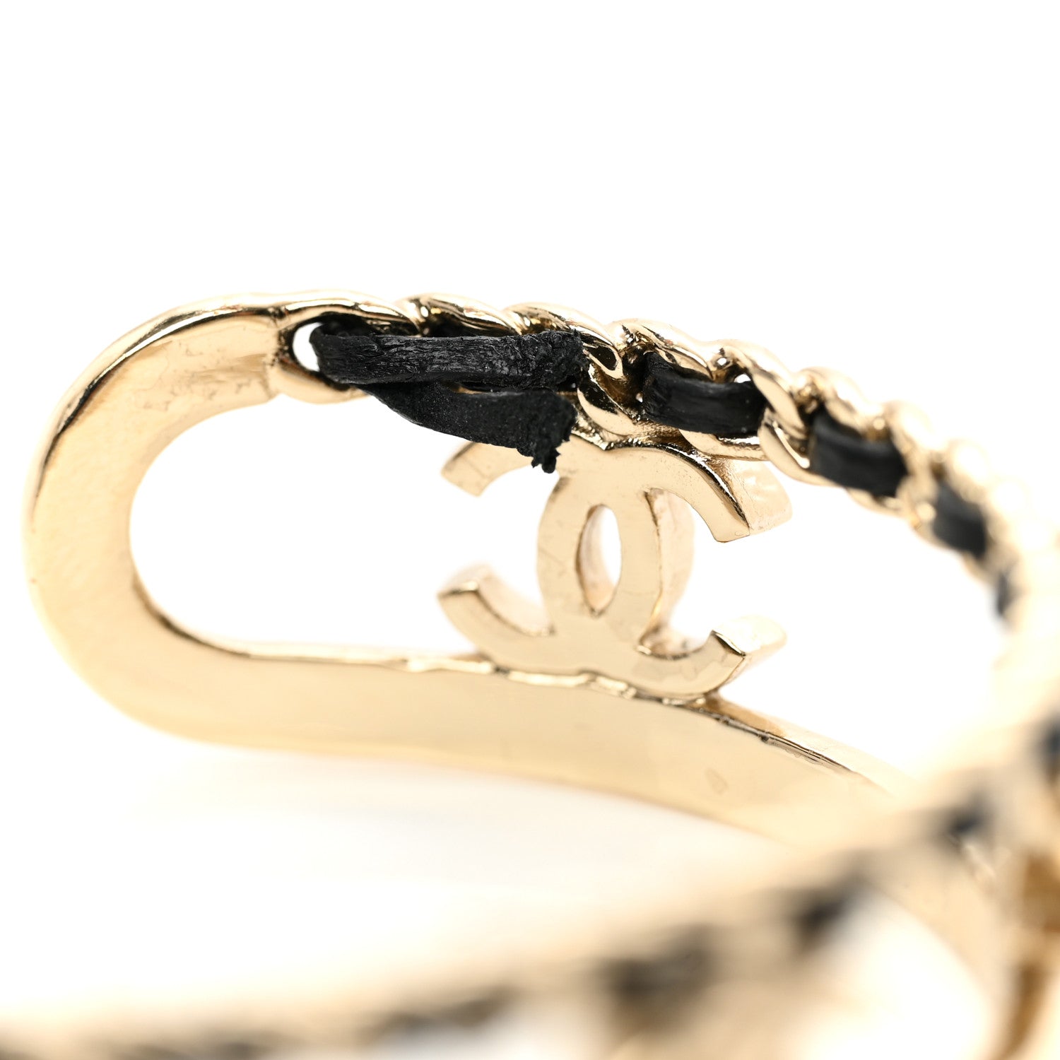 Chanel Metal Lambskin Chain CC Bracelet M Gold 5 of 5
