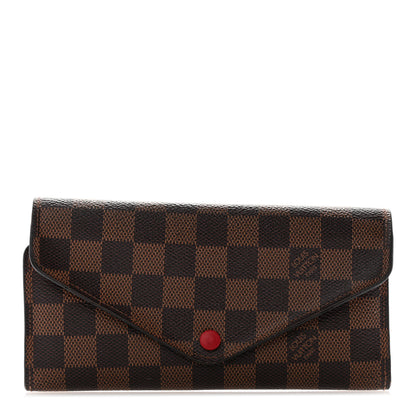 Louis Vuitton Damier Ebene Josephine Wallet Red 1 of 9