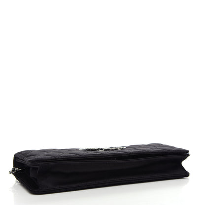 Chanel Satin Quilted CC Clutch With Chain Black 5 of 10