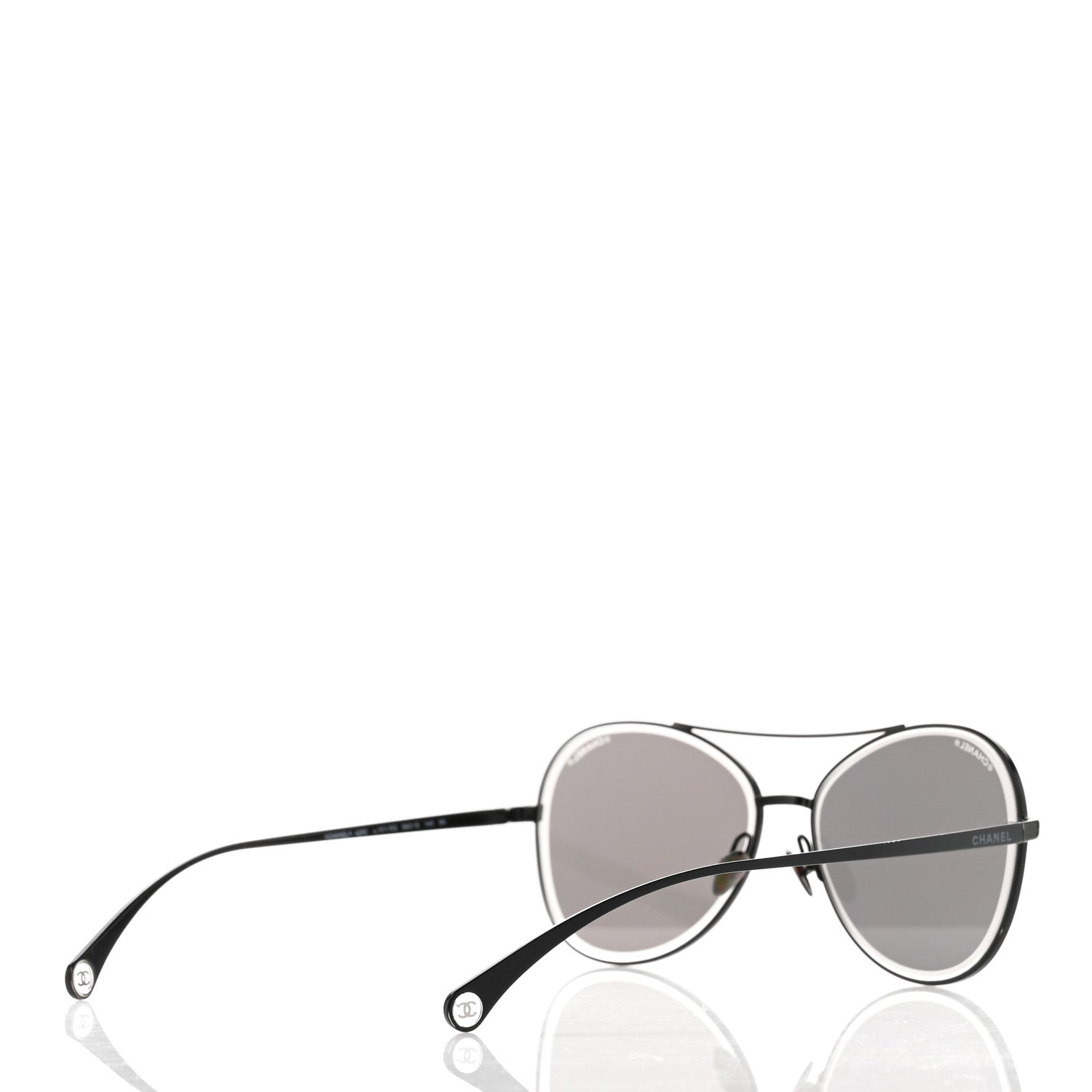 Chanel Metal Pilot Sunglasses 4260 Black 4 of 7