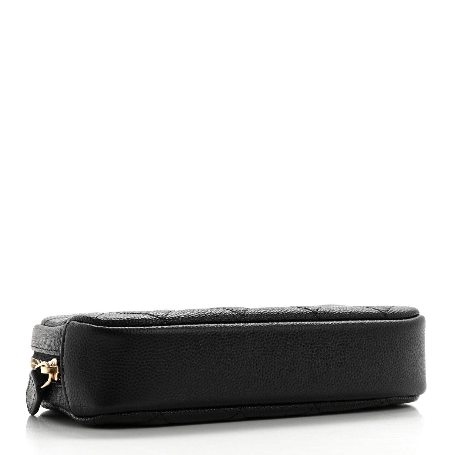 Chanel Caviar Quilted Small Curvy Pouch Cosmetic Case Black 4 of 7