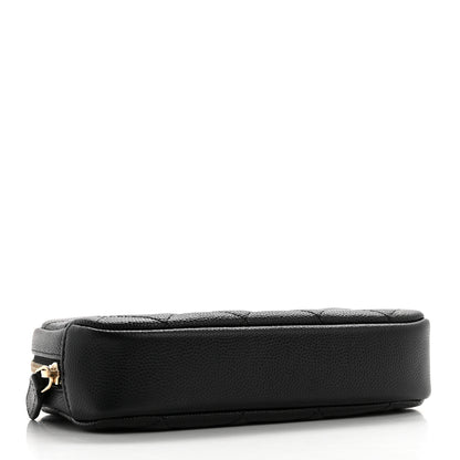 Chanel Caviar Quilted Small Curvy Pouch Cosmetic Case Black 4 of 7