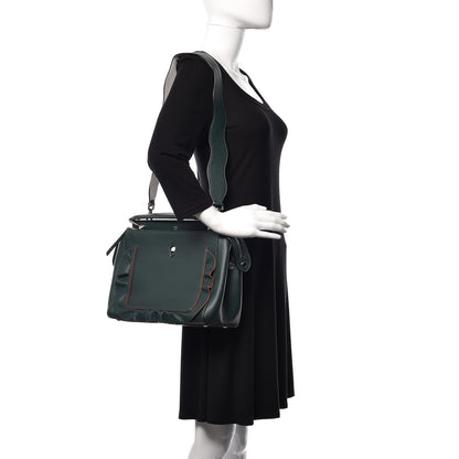 Fendi Vitello Baltico Century Dolce Waves DotCom Satchel Verde Inglese White 2 of 15