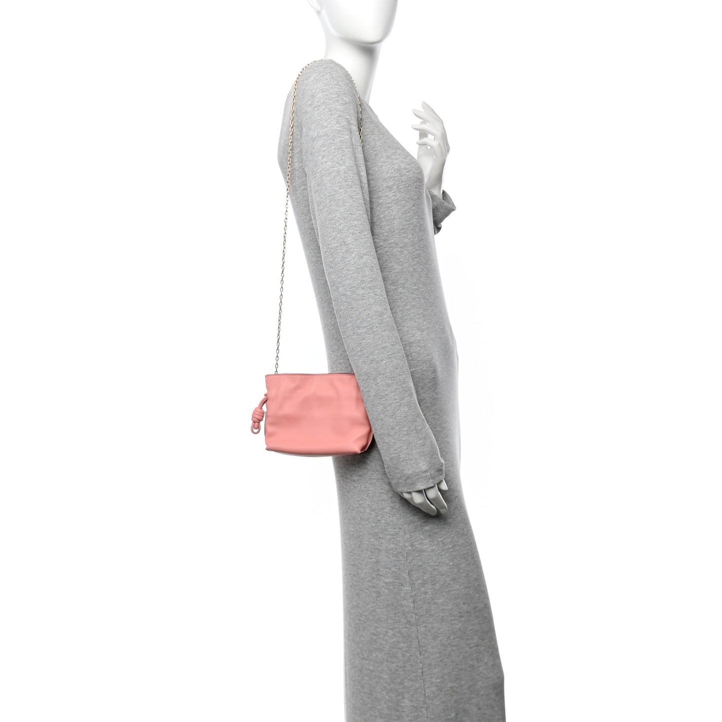 Calfskin Nano Flamenco Knot Clutch Warm Blossom