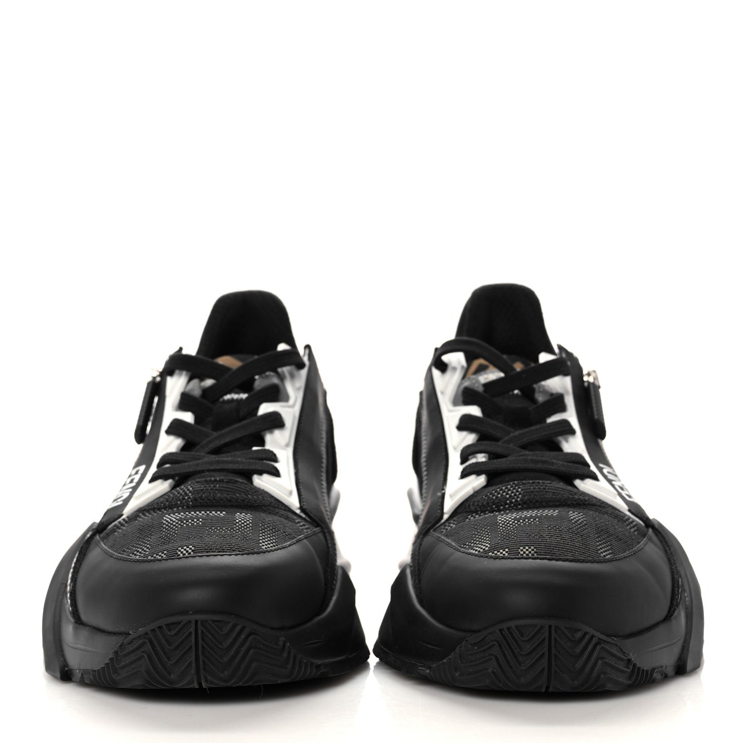 Nylon Lycra FF Mens Fendi Flow Low Top Sneakers 7 Black