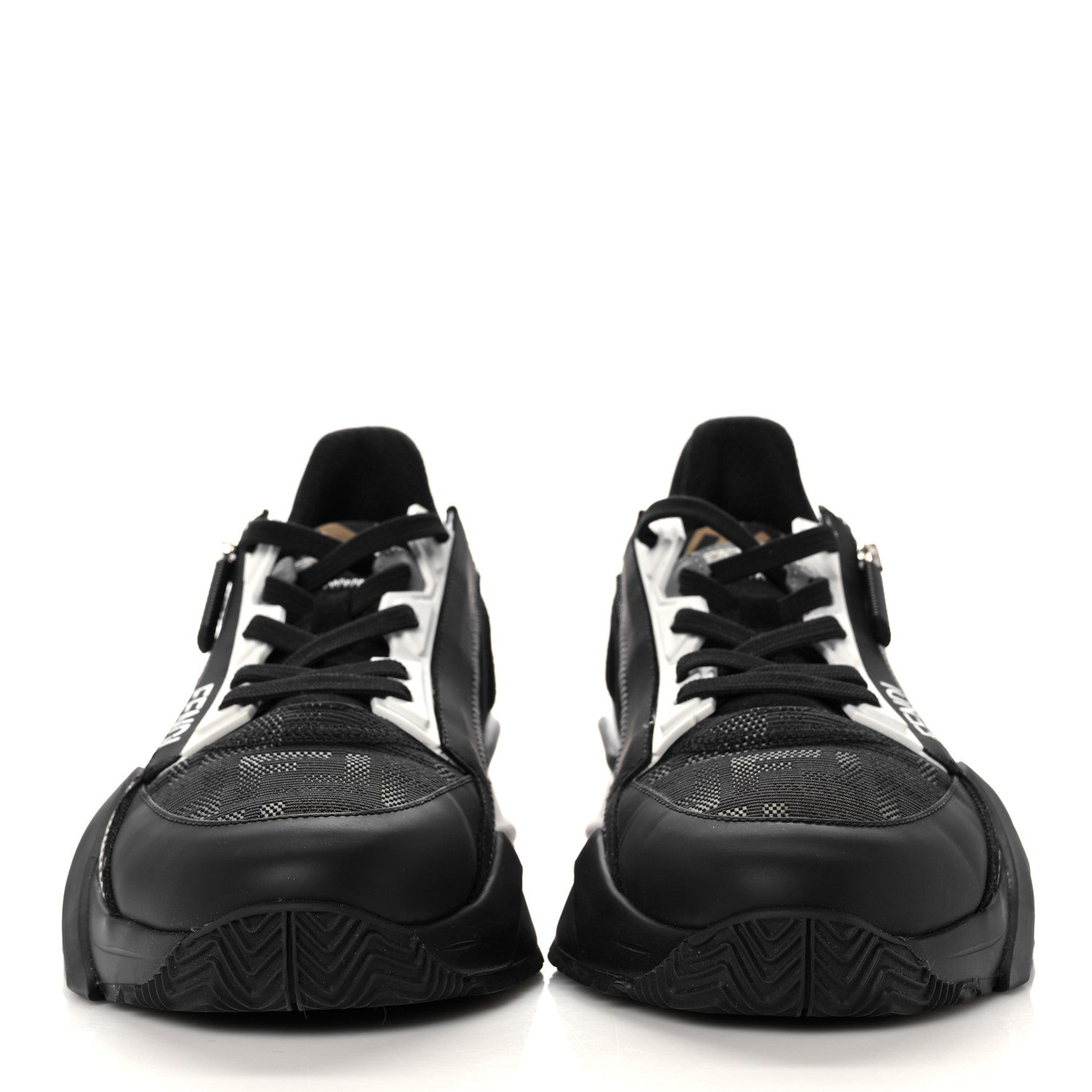 Fendi Nylon Lycra FF Mens Fendi Flow Low Top Sneakers 7 Black 2 of 7