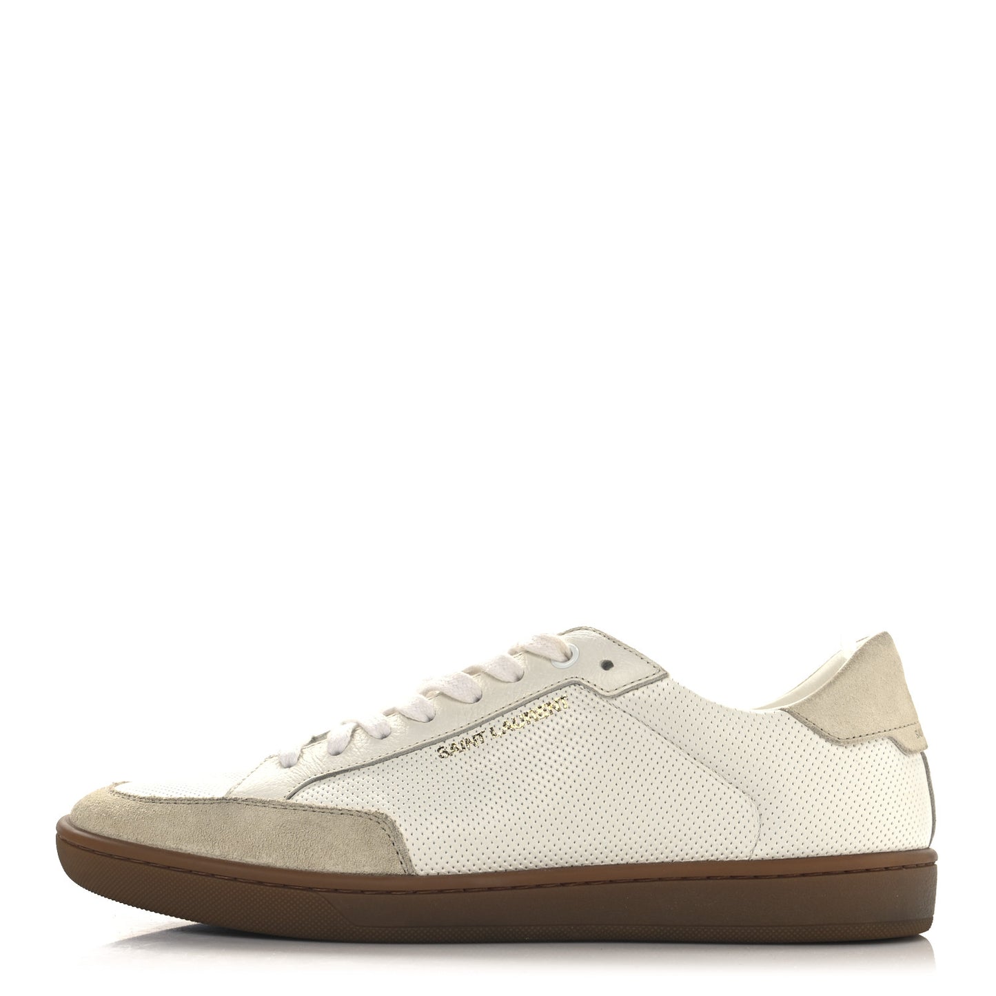 Calfskin Perforated Suede SL10 Court Classic 41 White