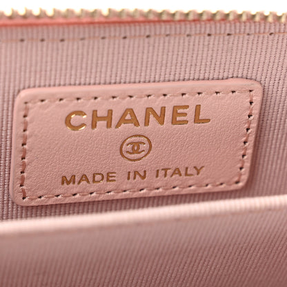 Chanel Lambskin Quilted Chanel 19 Zip Around Coin Purse Wallet Light Pink 6 of 7