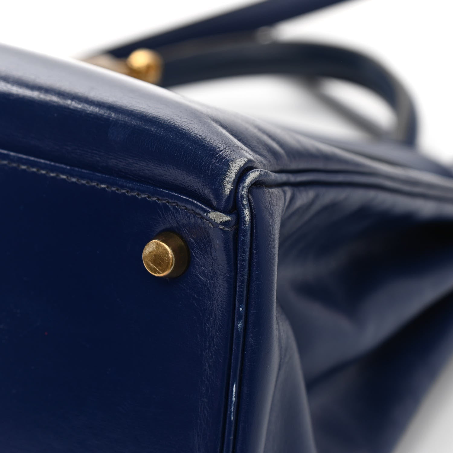 Hermes Box Kelly Retourne 32 Bleu Saphir 10 of 23