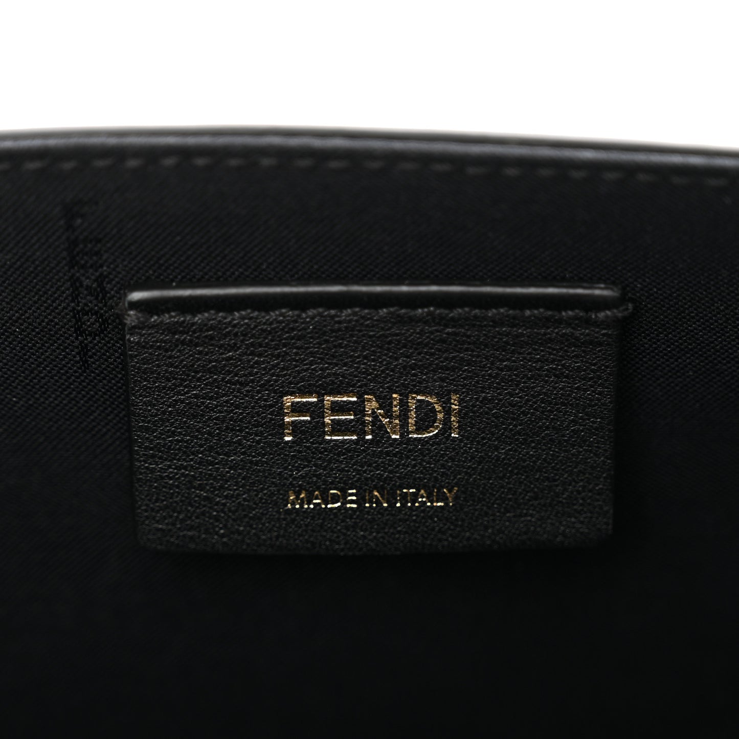 Vitello Liberty F is Fendi Bi-Color FF 1974 Embossed Envelope Belt Bag Maya Black