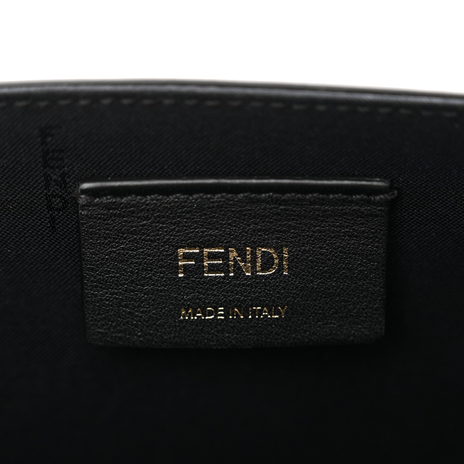 Fendi Vitello Liberty F is Fendi Bi-Color FF 1974 Embossed Envelope Belt Bag Maya Black 6 of 10