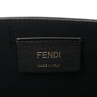 Fendi Vitello Liberty F is Fendi Bi-Color FF 1974 Embossed Envelope Belt Bag Maya Black 6 of 10