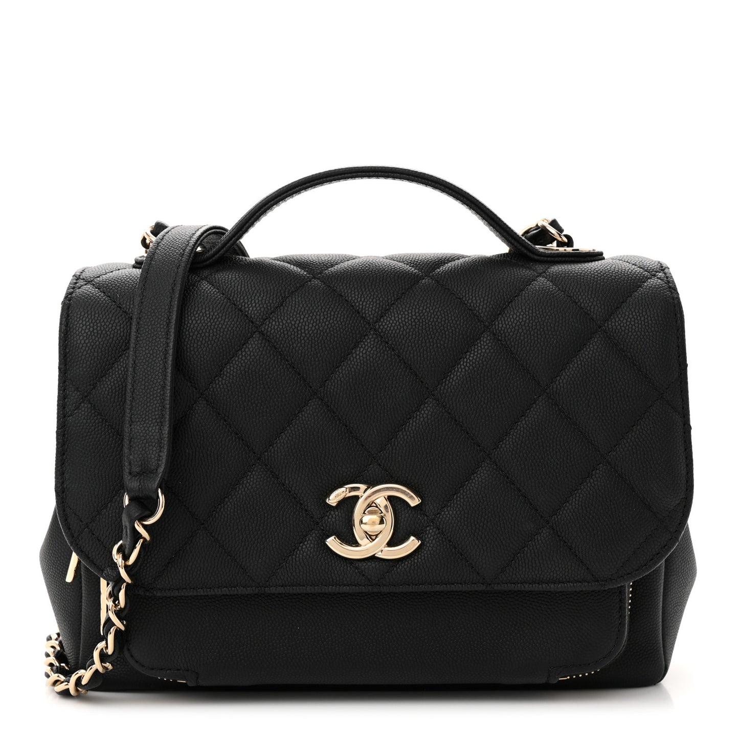Caviar Quilted Medium Business Affinity Flap Black