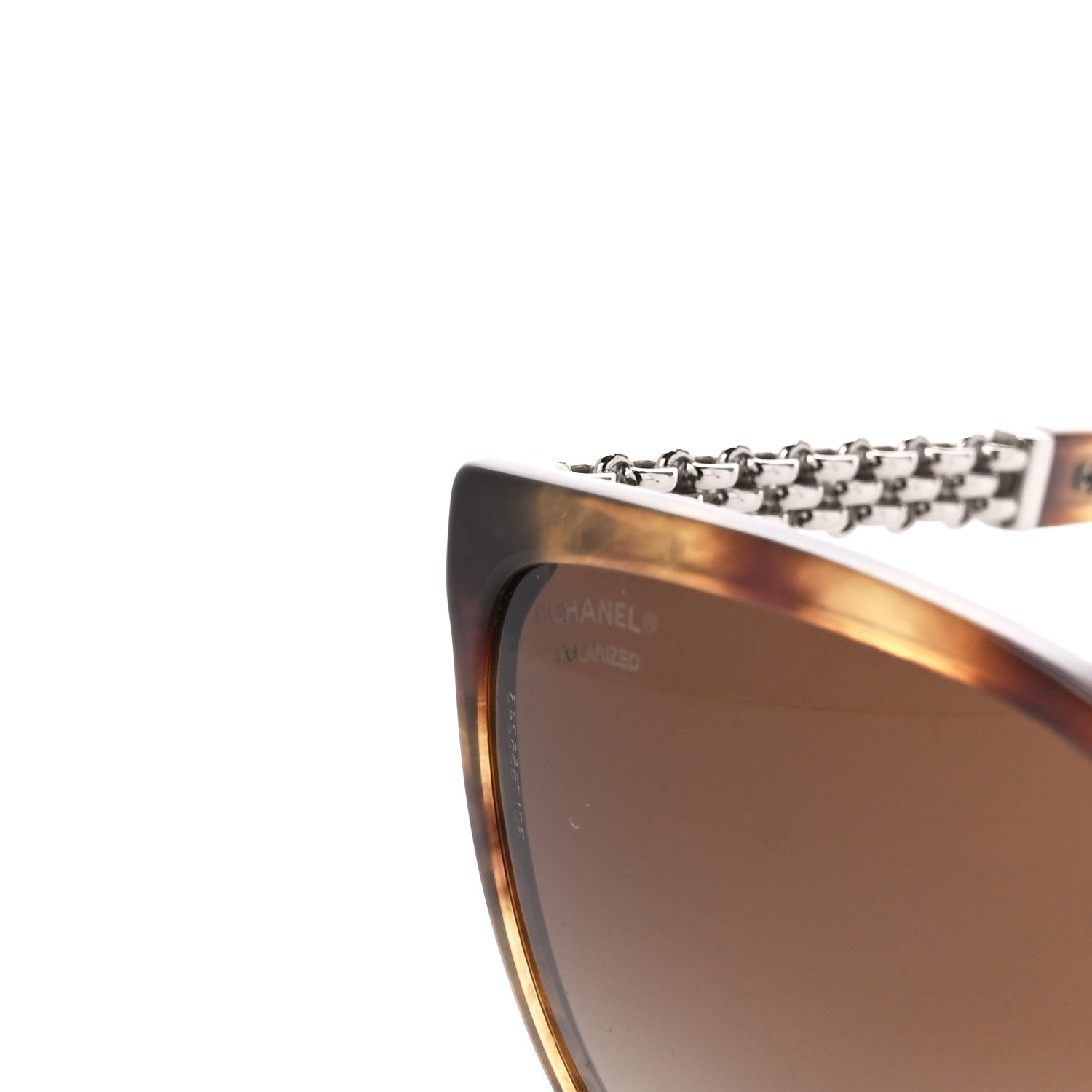 Chanel Polarized Square Chain Sunglasses 5325 Tortoise 7 of 8
