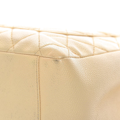 Chanel Caviar Quilted Grand Shopping Tote GST Beige 19 of 24