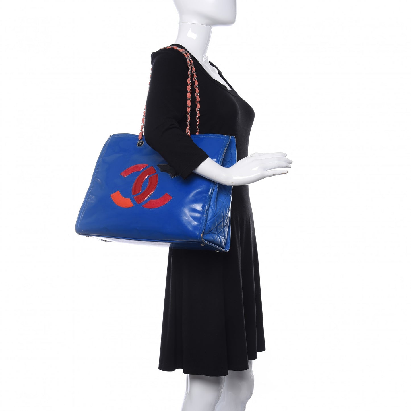 Vinyl Lipstick Tote Blue
