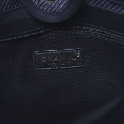 Chanel Mixed Fibers Calfskin Small Deauville Tote Black 6 of 11