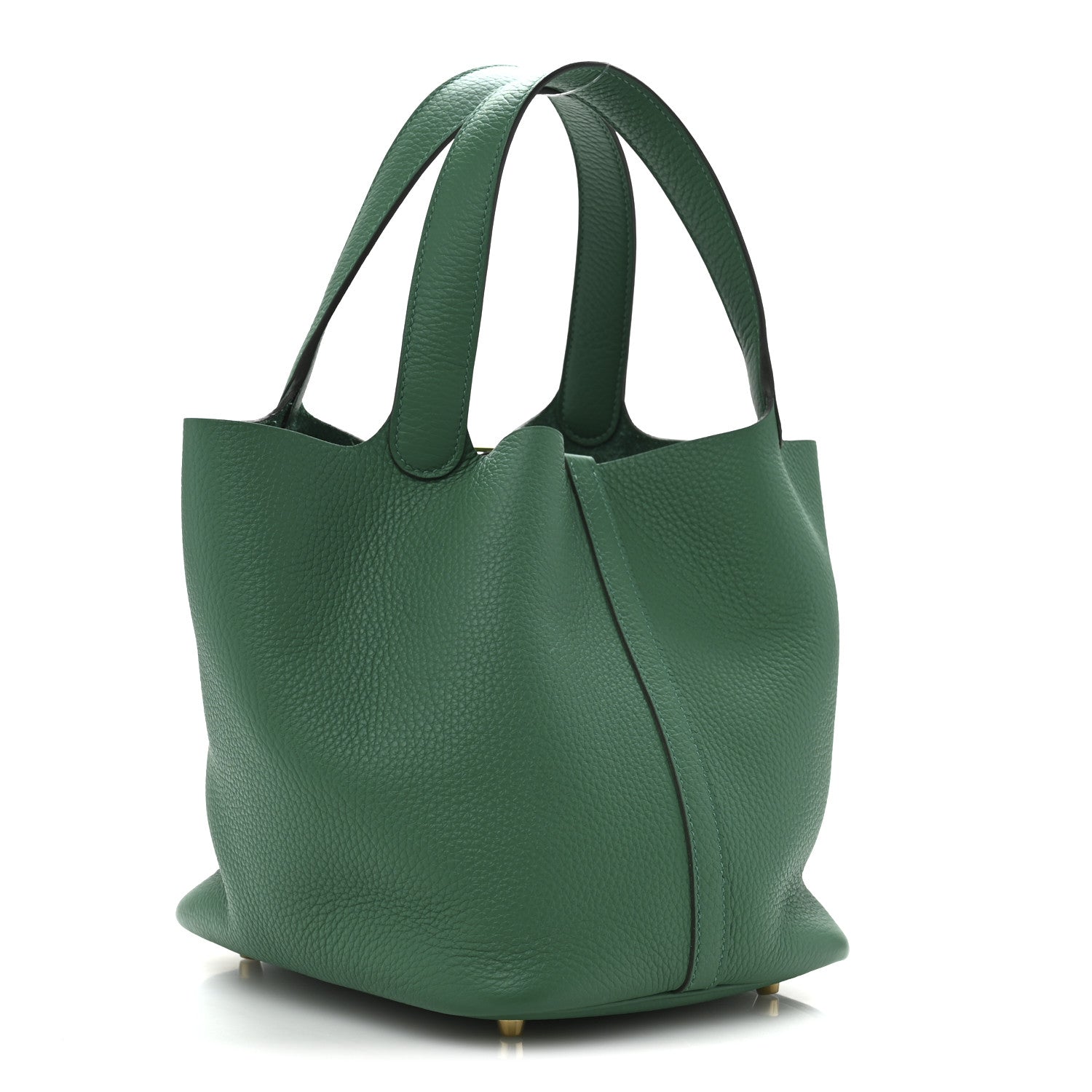 Hermes Taurillon Clemence Picotin Lock 22 MM Vert Vertigo 3 of 11