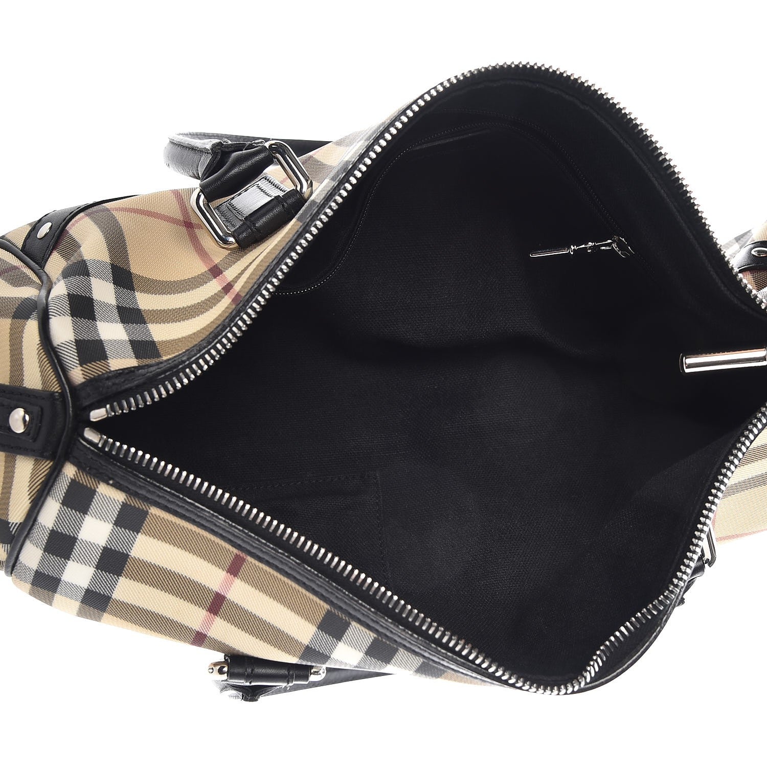 Burberry House Check Studded Satchel Black 5 of 13