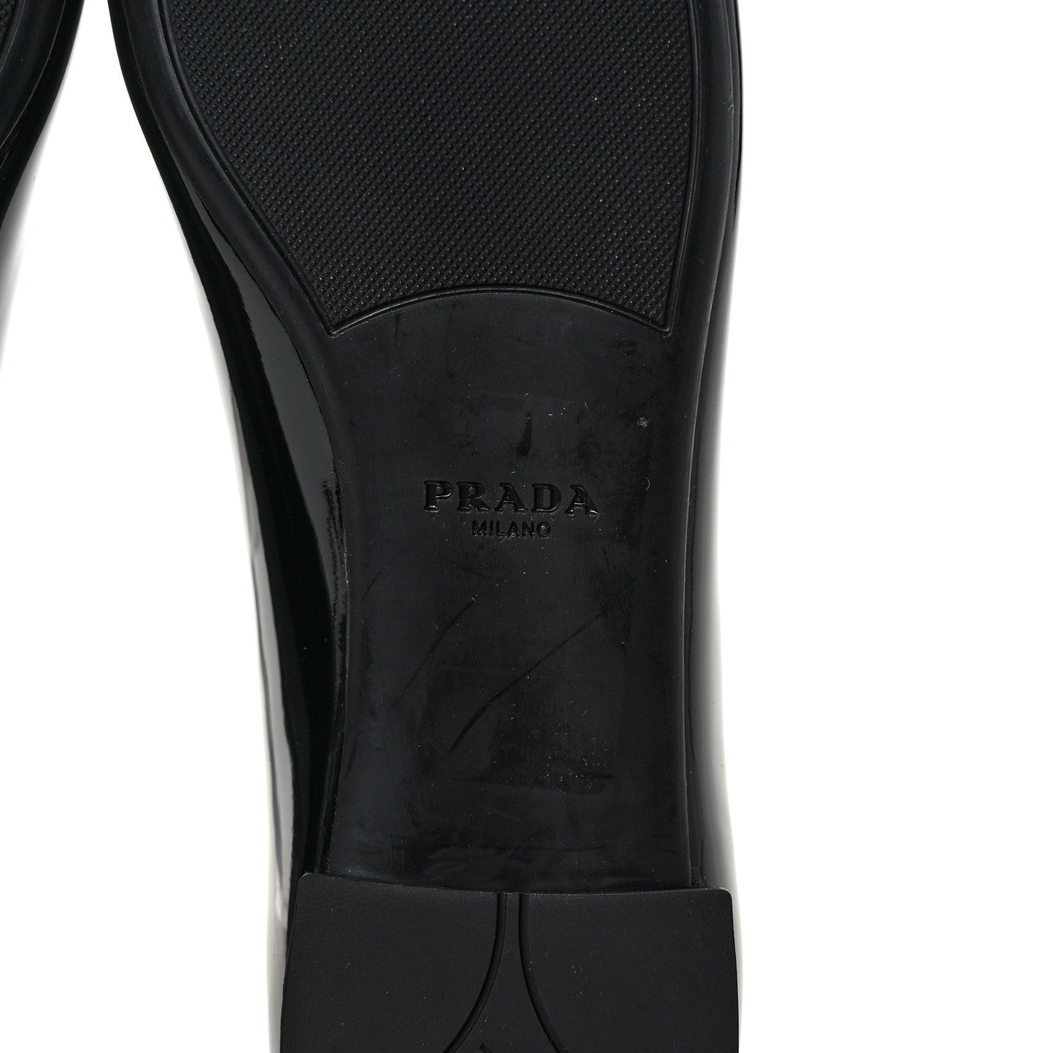 Prada Patent Triangle Ballerina Flats 39.5 Black 37 Black 7 of 9