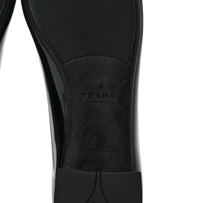 Prada Patent Triangle Ballerina Flats 39.5 Black 37 Black 7 of 9