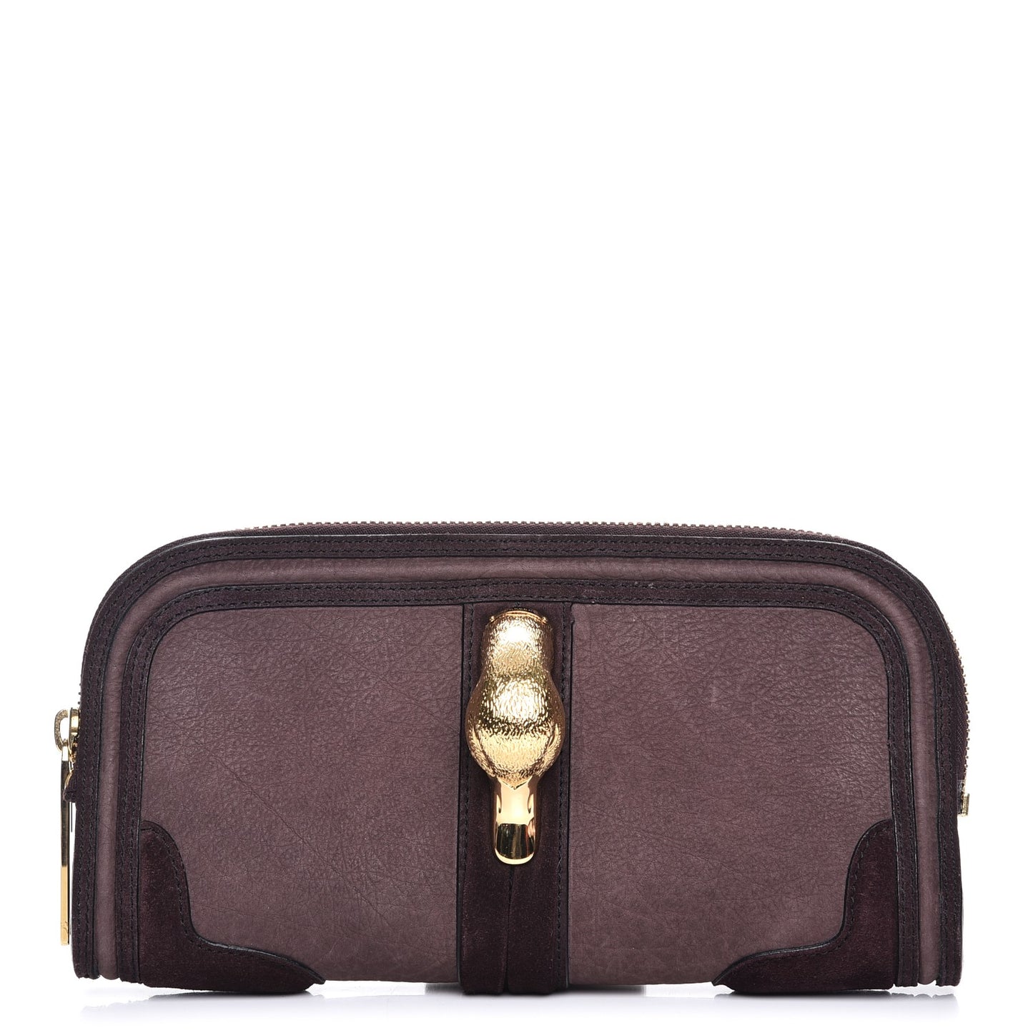 Prorsum Grainy Nubuck Alma Duck Clutch Purple