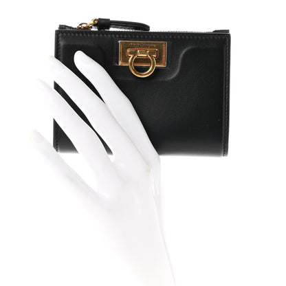 Salvatore Ferragamo Calfskin Gancini Chain Wallet Black 2 of 7