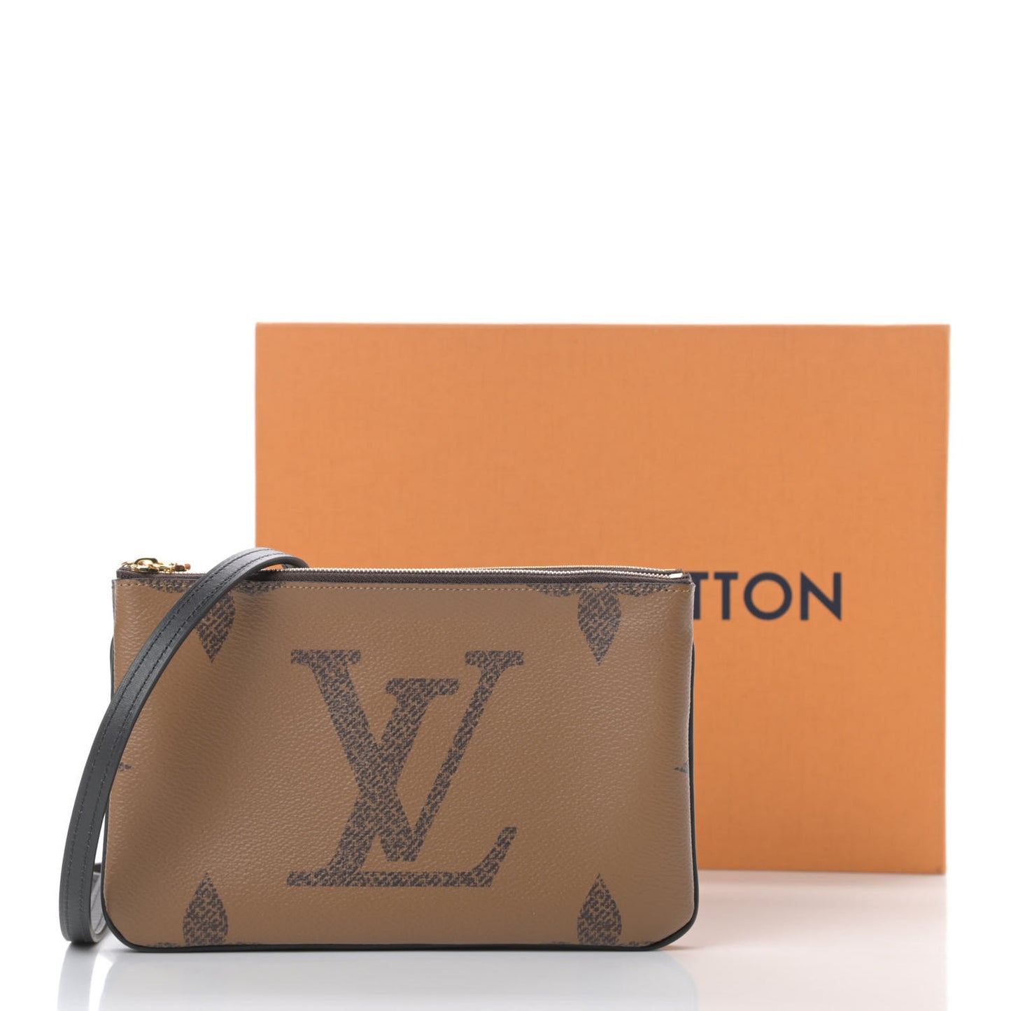 Reverse Monogram Giant Double Zip Pochette
