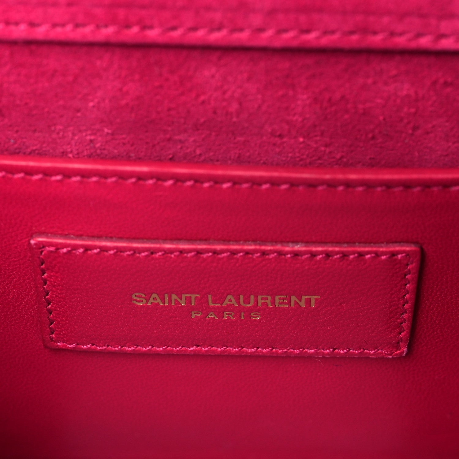 Saint Laurent Calfskin Classic Monogram Cassandre Clutch Fuchsia 6 of 10