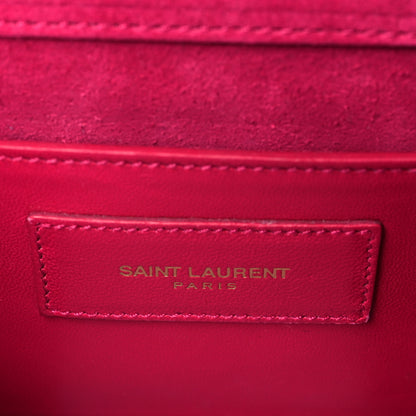 Saint Laurent Calfskin Classic Monogram Cassandre Clutch Fuchsia 6 of 10