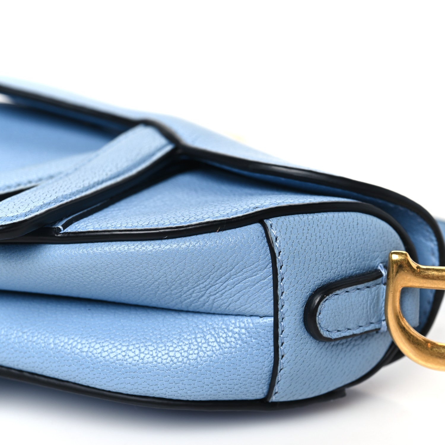 Christian Dior Goatskin Micro Saddle Bag Cloud Blue 10 of 12