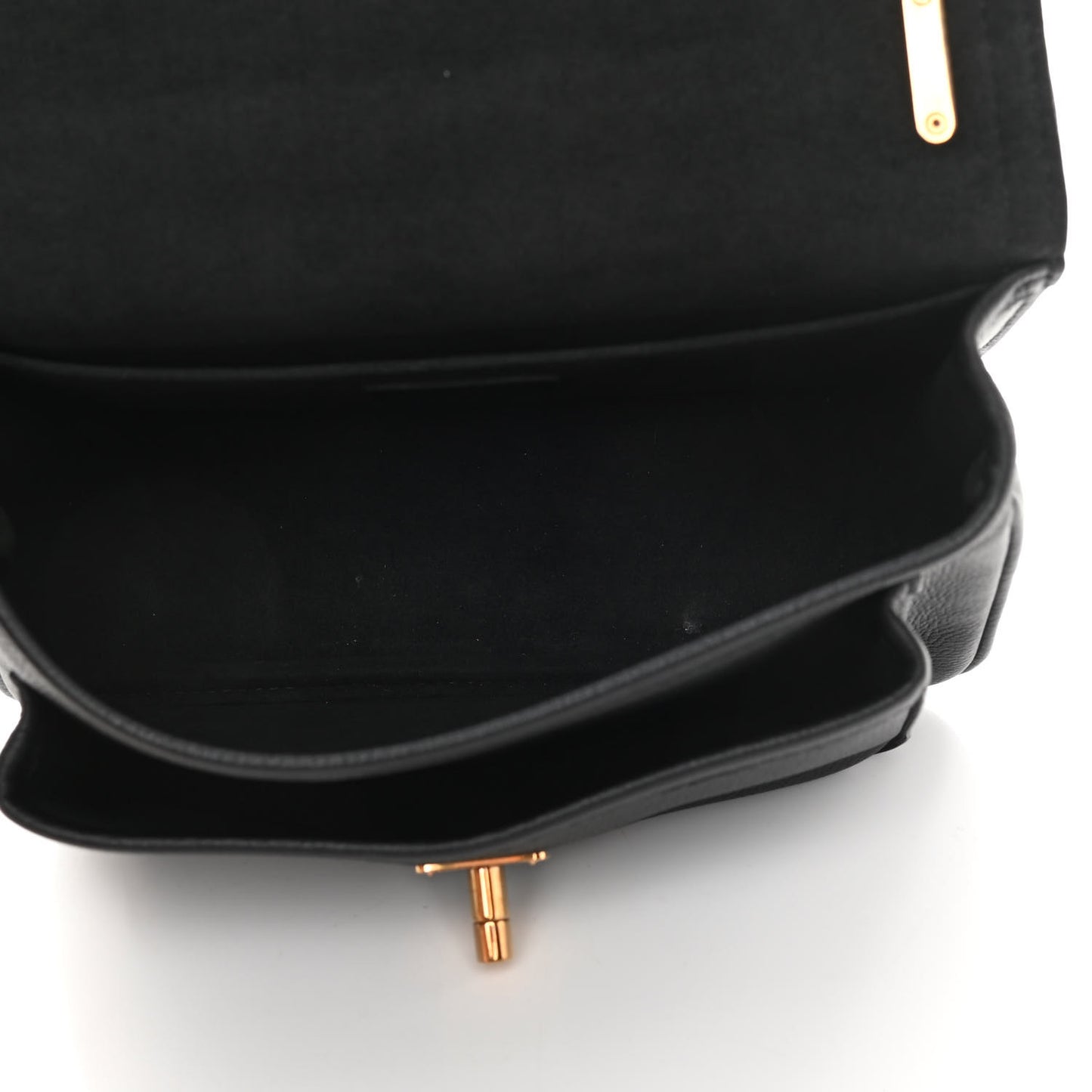 Grained Calfskin Lockme Chain Bag PM Black