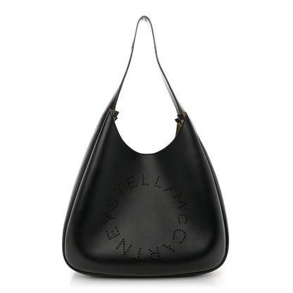 Stella McCartney Eco Alter Nappa Perforated Slouchy Hobo Tote Black 1 of 9