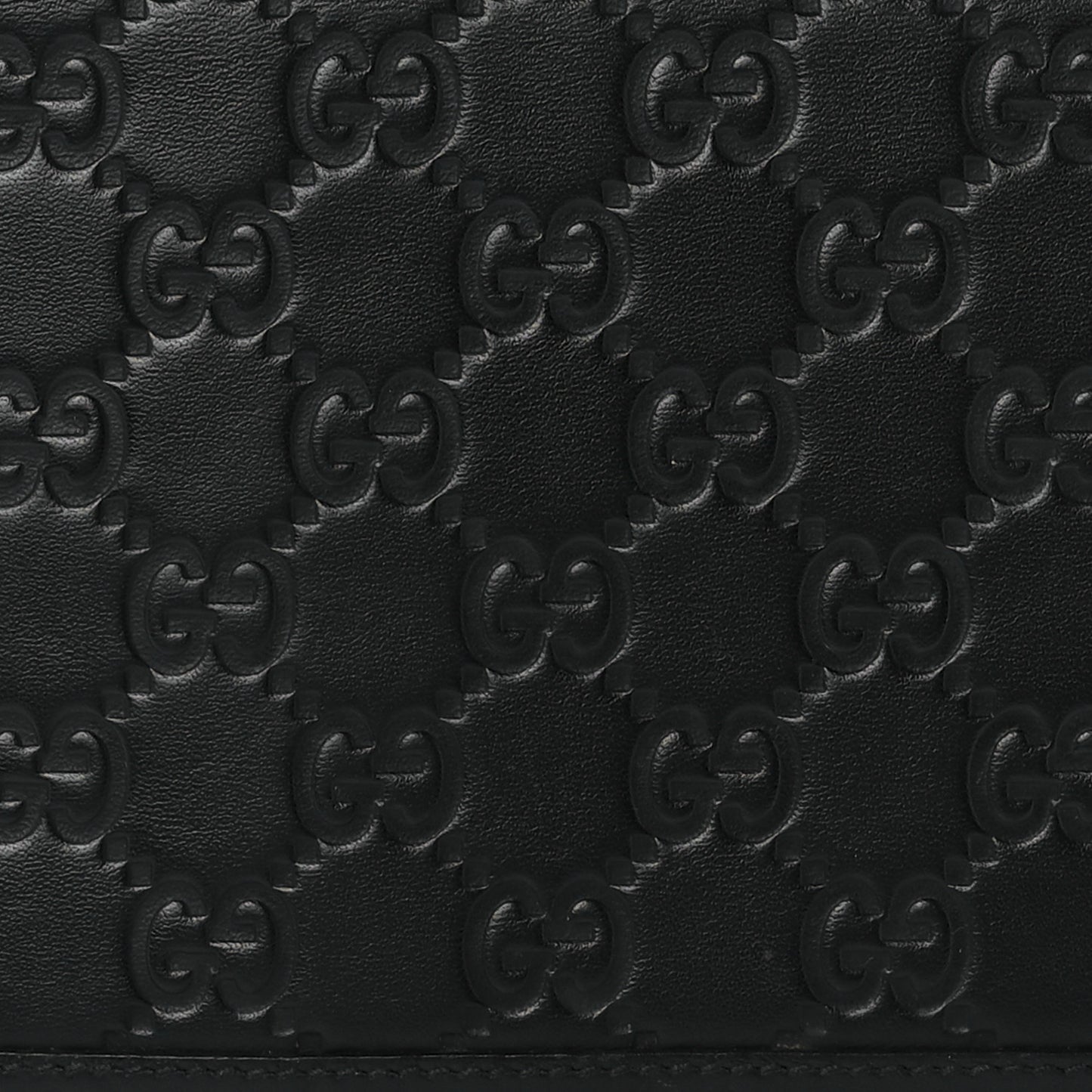 Guccissima Signature Travel Document Case Black