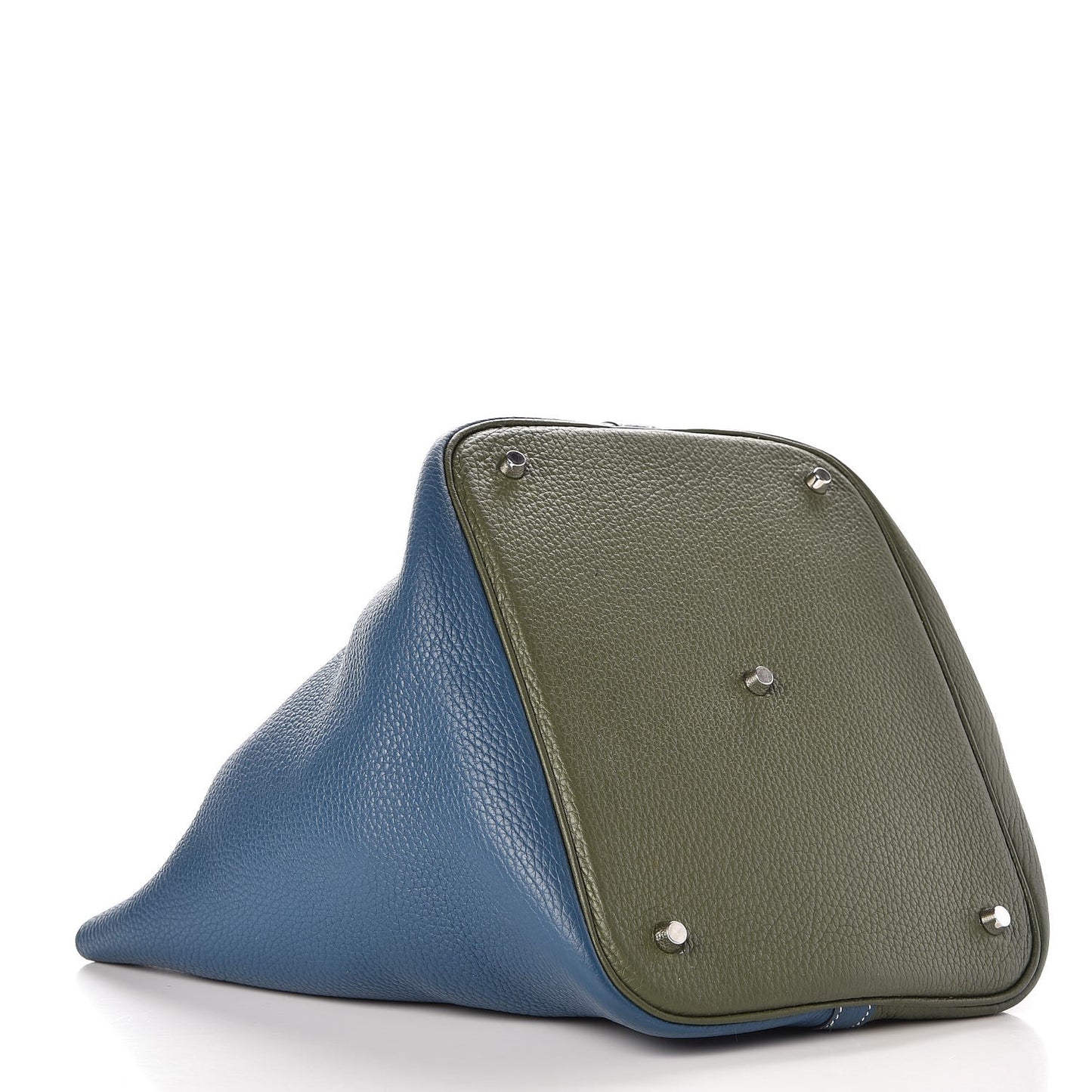 Taurillon Clemence Picotin Lock 26 GM Blue Jean Canopee