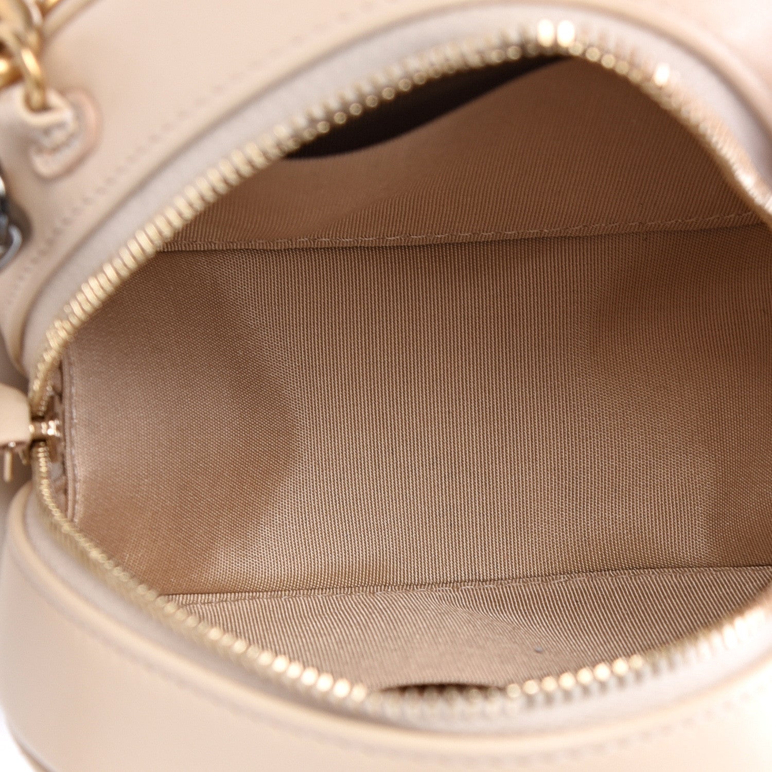 Chanel Lambskin Quilted 19 Round Clutch With Chain Beige 4 of 9